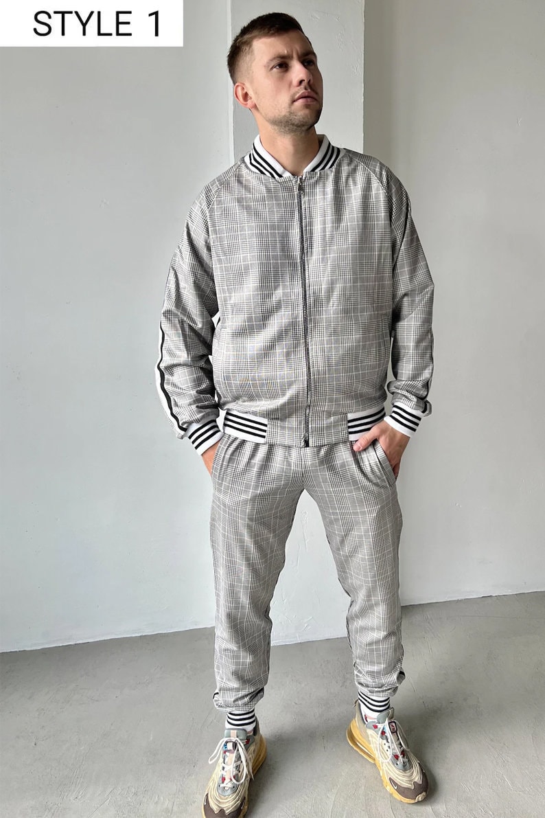 The Gentlemen Tracksuit Men's Tartan Tracksuits Guy Etsy