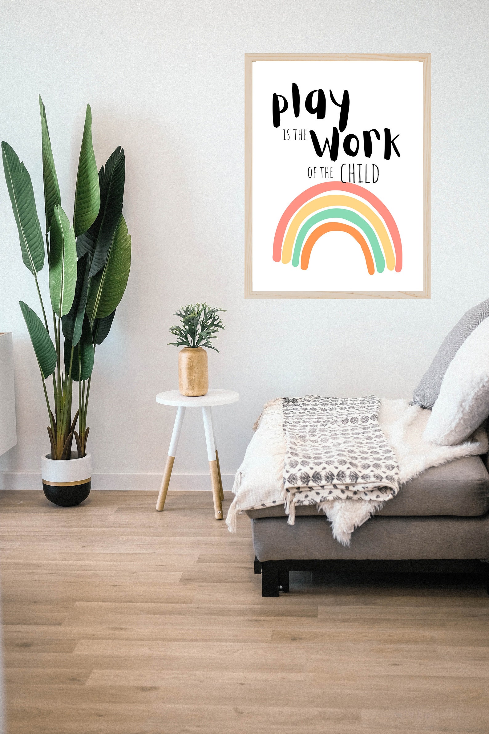Play is the Work of the Child Maria Montessori Digital Wall Decor ...