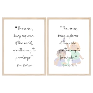 Explorers of the World Quote, Maria Montessori, Early Childhood Education Poster