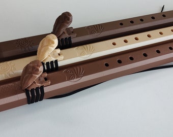 3D Printed Flute, Key of F, Native American Style