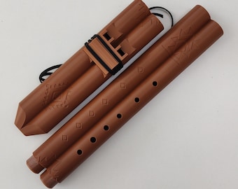 3D Printed F# Drone Flute - Native American Style