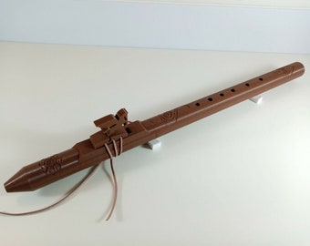 3D Printed Flute, Key of F#, Native American Style