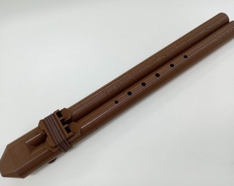 3D Printed Drone Flute, Key of E, Native American Style