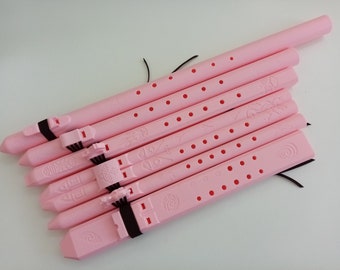 3D Printed Pink Flutes, Native American style, Limited Edition