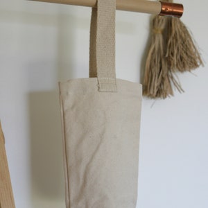 Natural Canvas Wine Tote /Reusable/Gift Bag/Bottled Water/Sustainable/Grocery/Produce/DIY Wedding decor image 10