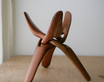 Vintage Wood Interlocking Tripod Stand/Display