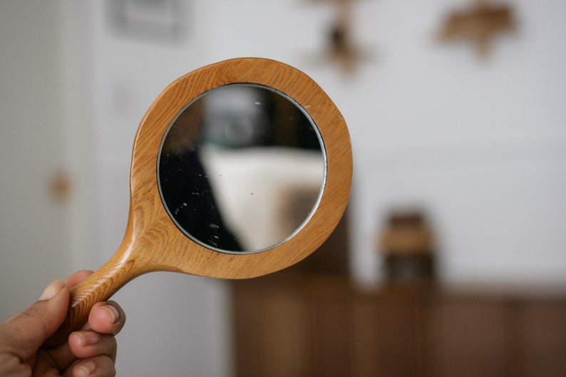 Vintage Carved Wood Vanity Mirror image 7