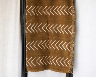 Authentic Vintage Mud Cloth in Rust