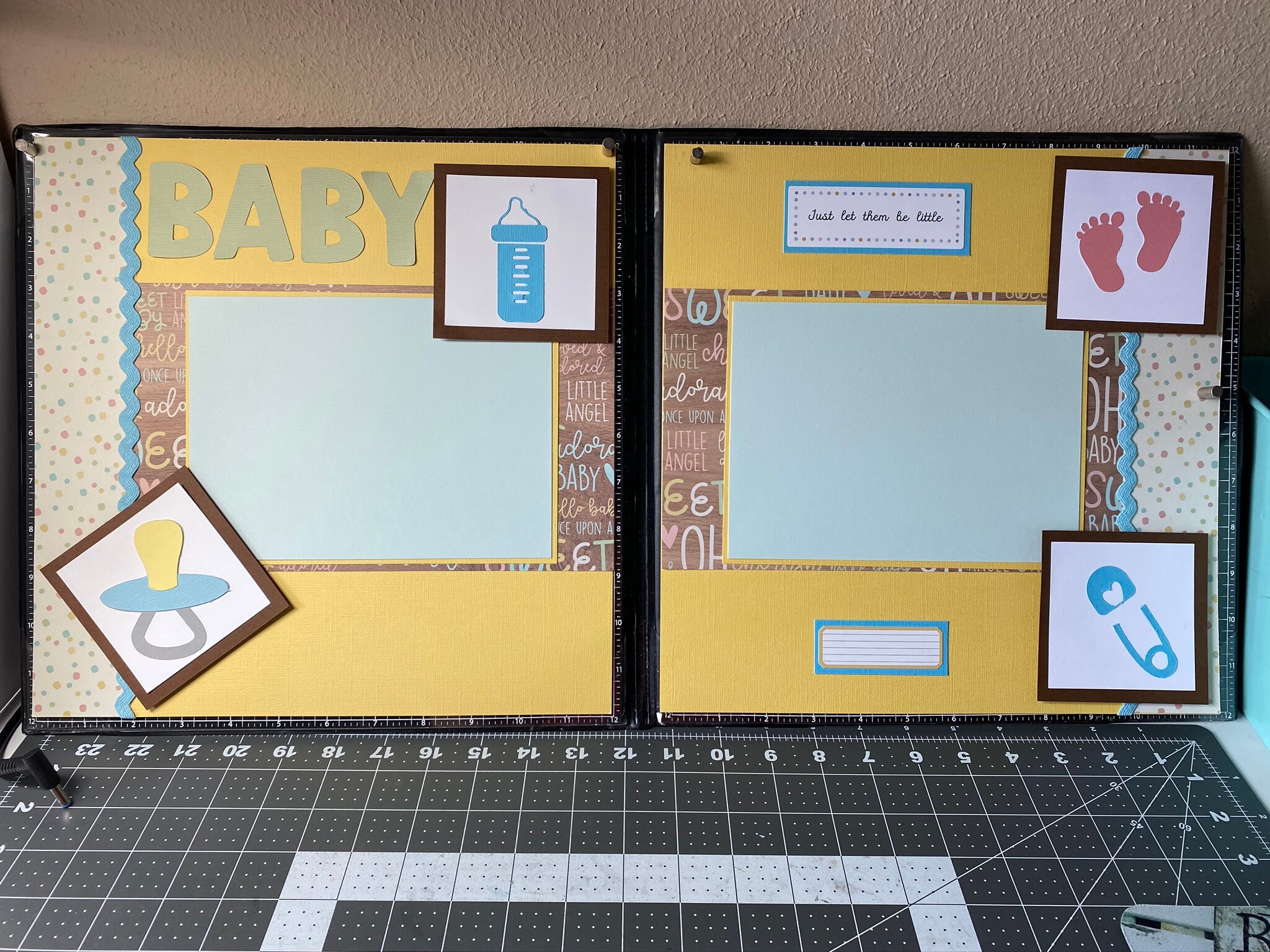 Baby 12x12 Scrapbook Layout Kit Etsy