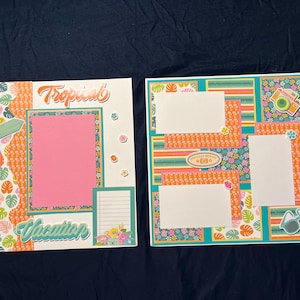 Tropical Vacation 12x12 Scrapbook Layout