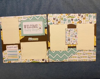 Welcome Boy 12x12 Scrapbook Layout Kit