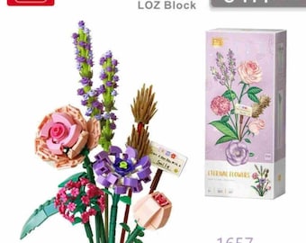 LOZ Mini Block Eternal Flower and Flower Potted Plant Mini Building Block Toy