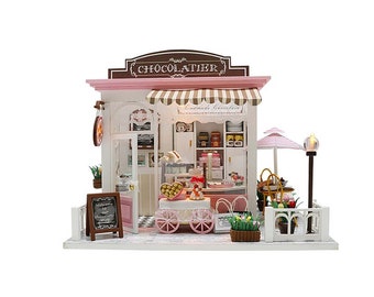 Hoomda DIY C007 'Cocoa's Fantastic Ideas‘ with Dust Proof Cover and Glue Assemble Dollhouse Furniture Kits Handmade Toy Gifts Presents