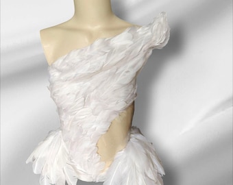 corset with feathers corset for wedding wedding accessories white corset white corset with feathers