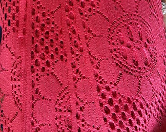 Vintage lace trim, hot pink