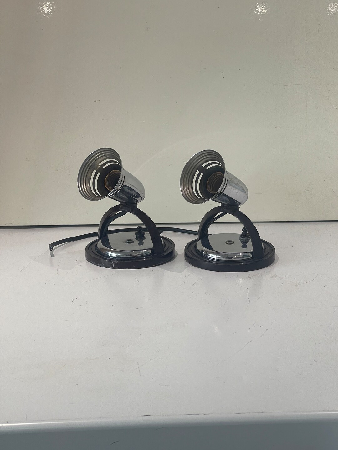 Art Deco Lightolier After Sunset Vintage Wall Lights Original Etsy UK