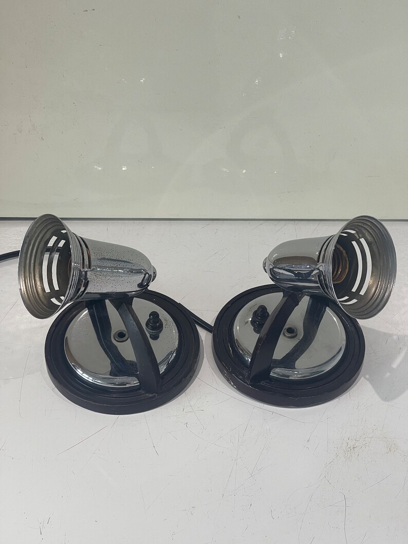 Art Deco Lightolier After Sunset Vintage Wall Lights Original Etsy UK