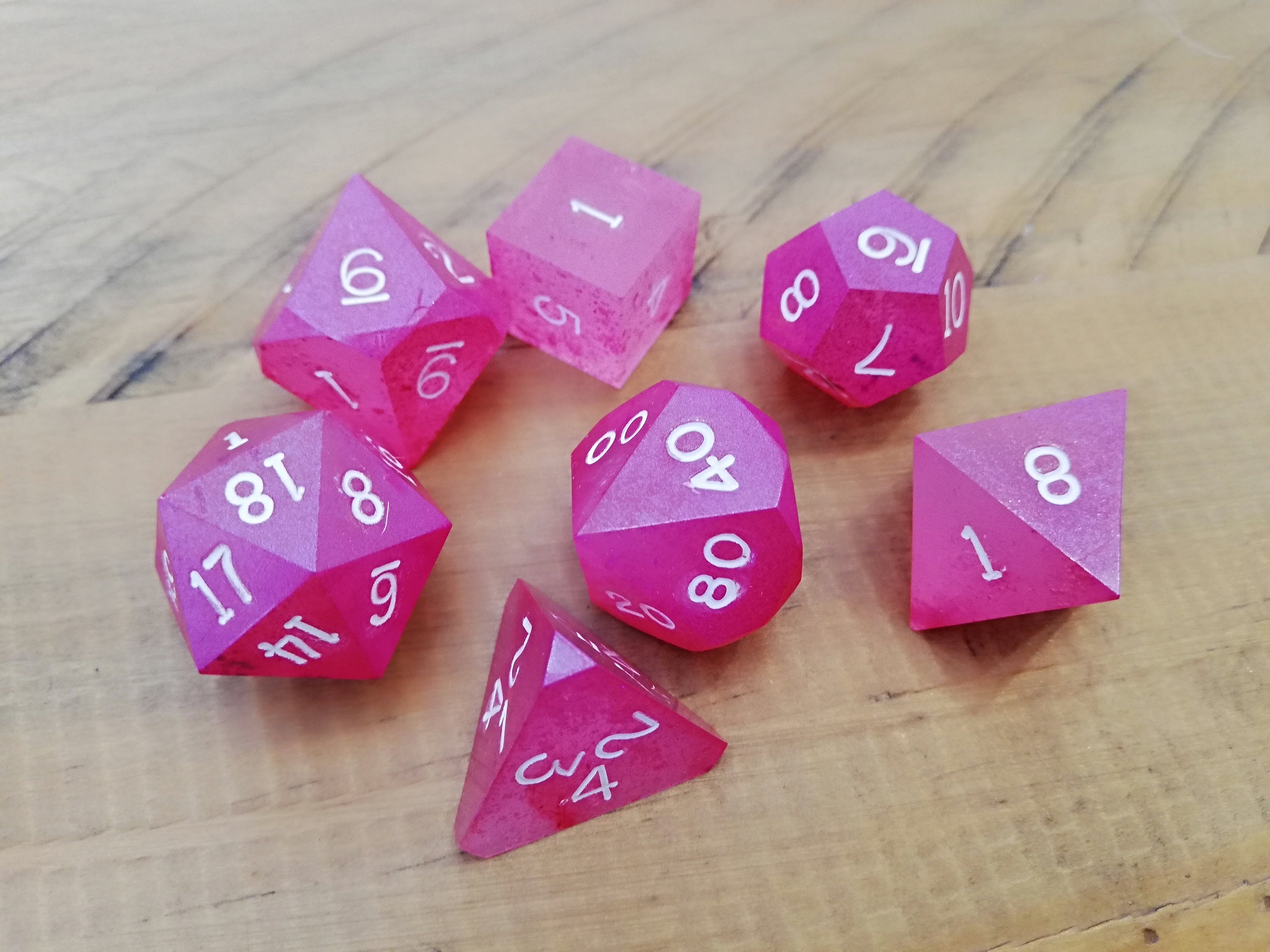 Dice with character Custom handmade resin polyhedral dice Etsy