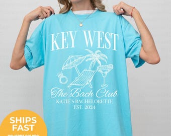 Key West Bachelorette Shirts For Bride, Custom Location Bachelorette Party Shirts, Personalized Bachelorette Gifts Bridal Party Shirts
