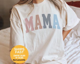 Comfort Colors Mama Shirt For Mothers Day Gift From Daughter, Trendy Mom Shirt
