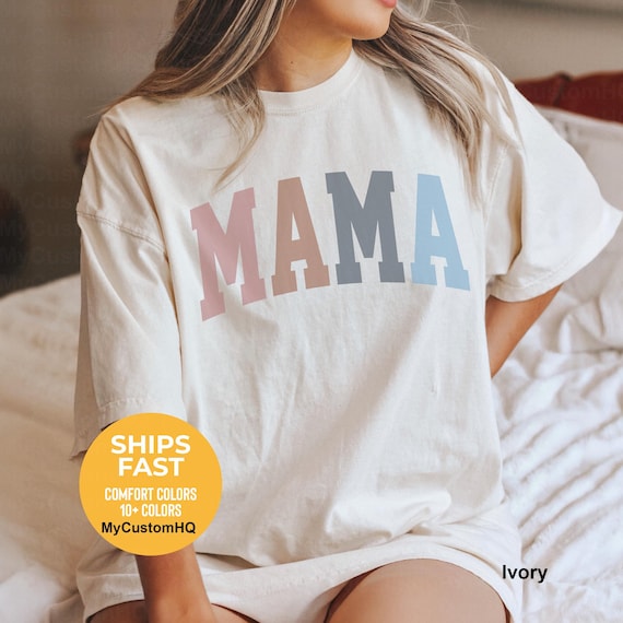 Comfort Colors Mama Shirt For Mothers Day Gift From Daughter, Trendy Mom Shirt