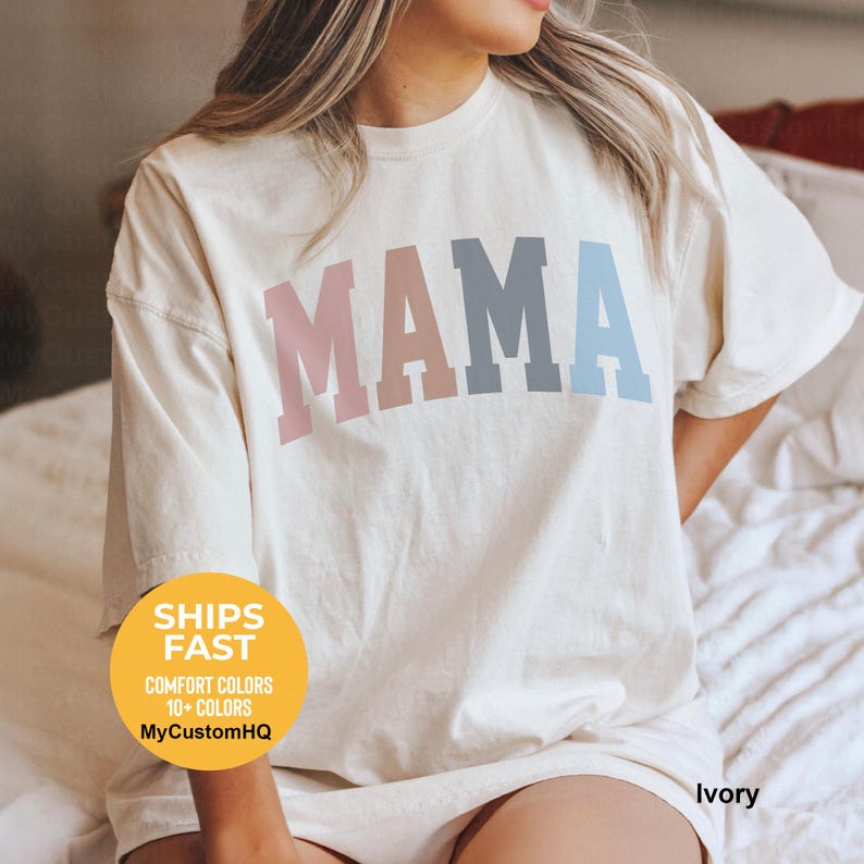 Mama Shirt For Mothers Day Gift From Daughter, Comfort Colors Mama Tshirt For Birthday Gift For Her, Baby Shower Gift Christmas Gift For Mom