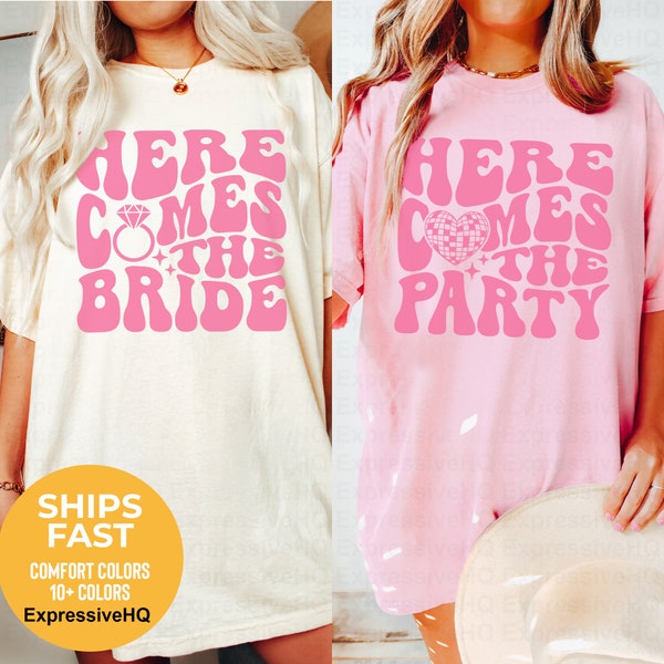 Retro Bachelorette Shirts Here Comes The Bride Shirt Disco Bachelorette Party Shirts Bachelorette Matching Shirt Wedding Party Group Shirt