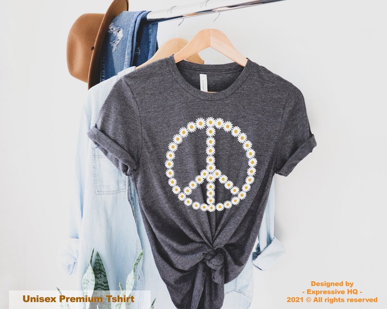 daisy peace sign shirt,womens daisy shirt,flower peace sign shirt,floral peace shirt,peace sign t-shirt,peace symbol shirt,boho graphic tee