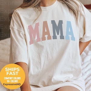 Mama Shirt For Mothers Day Gift From Daughter, Comfort Colors Mama Tshirt For Birthday Gift For Her, Baby Shower Gift Christmas Gift For Mom