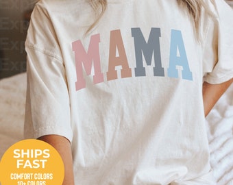 Mama Shirt For Mothers Day Gift From Daughter, Comfort Colors Mama Tshirt For Birthday Gift For Her, Baby Shower Gift Christmas Gift For Mom