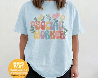 Social Worker Shirt For Women, Retro Social Worker Tshirt, Gift For Social Worker, School Social Worker Shirt For Social Worker Gift