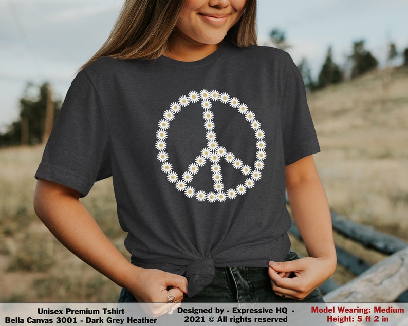 daisy peace sign shirt,womens daisy shirt,flower peace sign shirt,floral peace shirt,peace sign t-shirt,peace symbol shirt,boho graphic tee