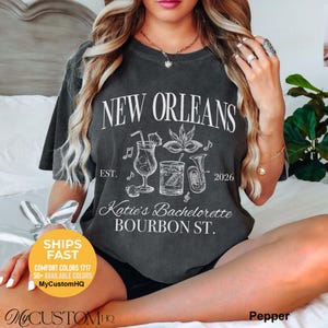 New Orleans Bachelorette Shirts Custom Nola Bachelorette Shirt Mardi Gras Bachelorette Matching Group Shirts Bridal Party Girls Trip Nola