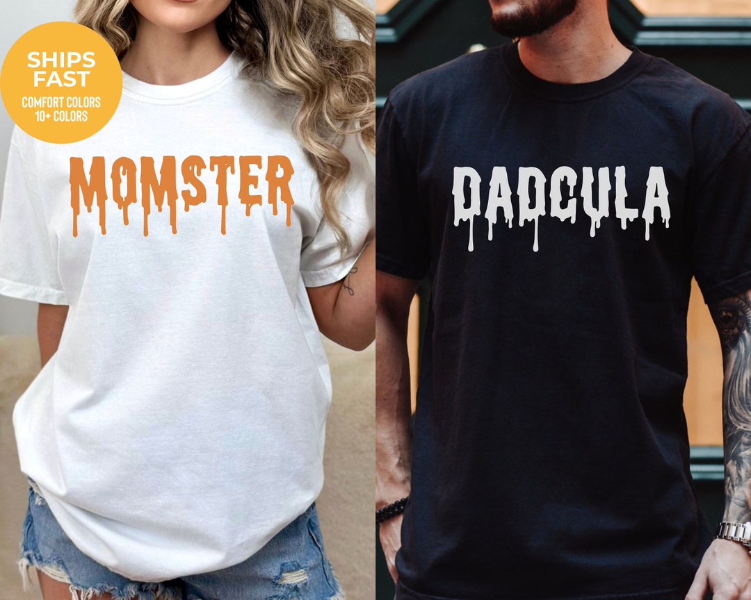 Momster and Dadcula Matching Halloween Shirts, Couples Halloween Shirts ...