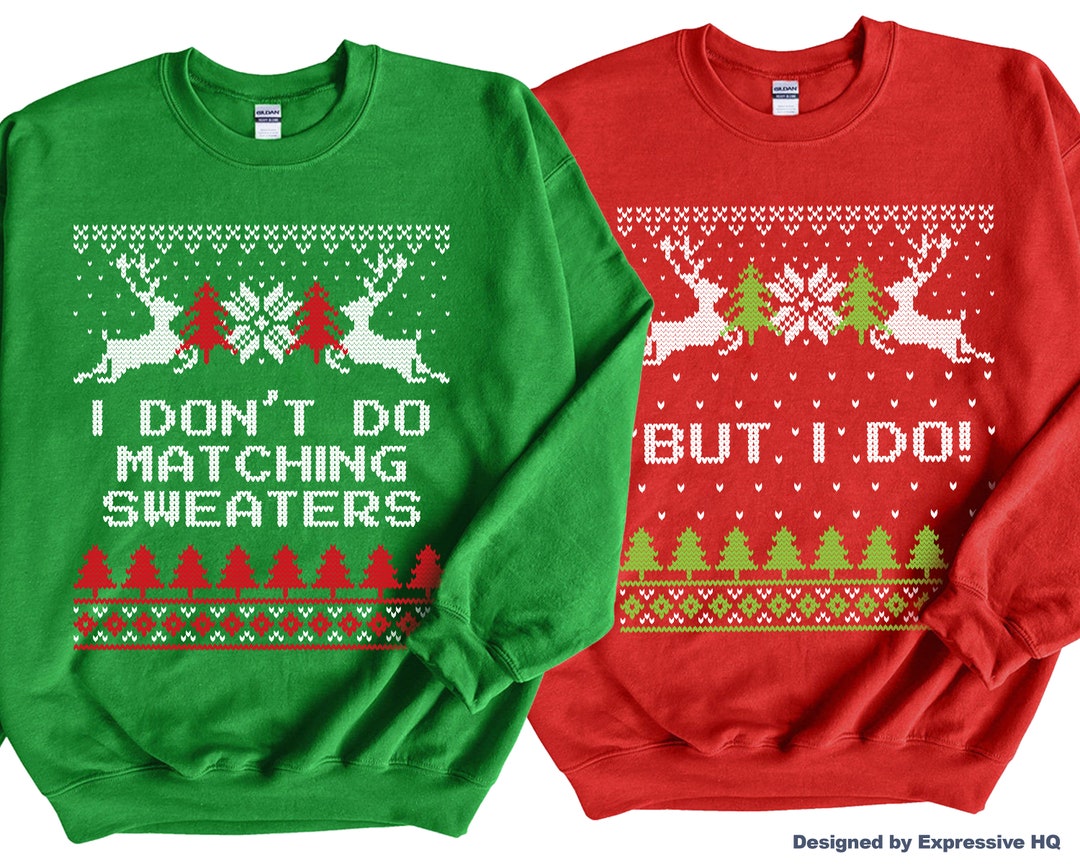Funny Couples Christmas Sweaters 