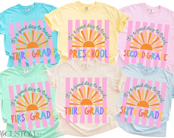 Camiseta personalizada para profesores de grupo, camiseta para profesores de vuelta al cole, camiseta personalizada Comfort Colors para equipos, camiseta para cada nivel de grado, primero, segundo, tercero, cuarto y quinto.