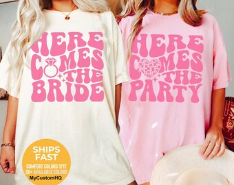 Retro Bachelorette Shirts Here Comes The Bride Shirt Disco Bachelorette Party Shirts Bachelorette Matching Shirt Wedding Party Group Shirt