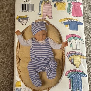 Butterick 5896 Pattern, Infant Jacket, Dress, Top, Romper, Diaper Cover, Hat Pattern NEW