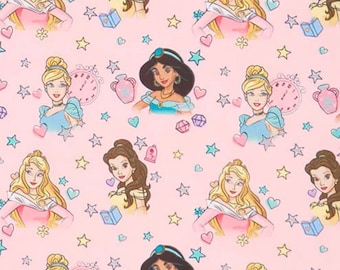 Felt Pen Princess Ombré Fabric | Disney Princess Fabric | Disney Fabric | Creative Springs Fabric | 100% Cotton