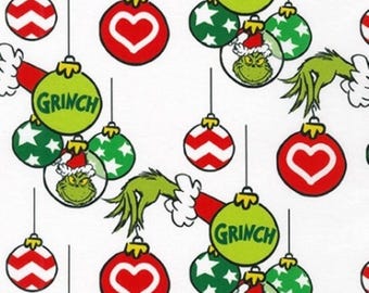The Grinch Fabric | How the Grinch Stole Christmas Fabric | Dr Suess Enterprises Fabric | 20279 | 100% Cotton Fabric