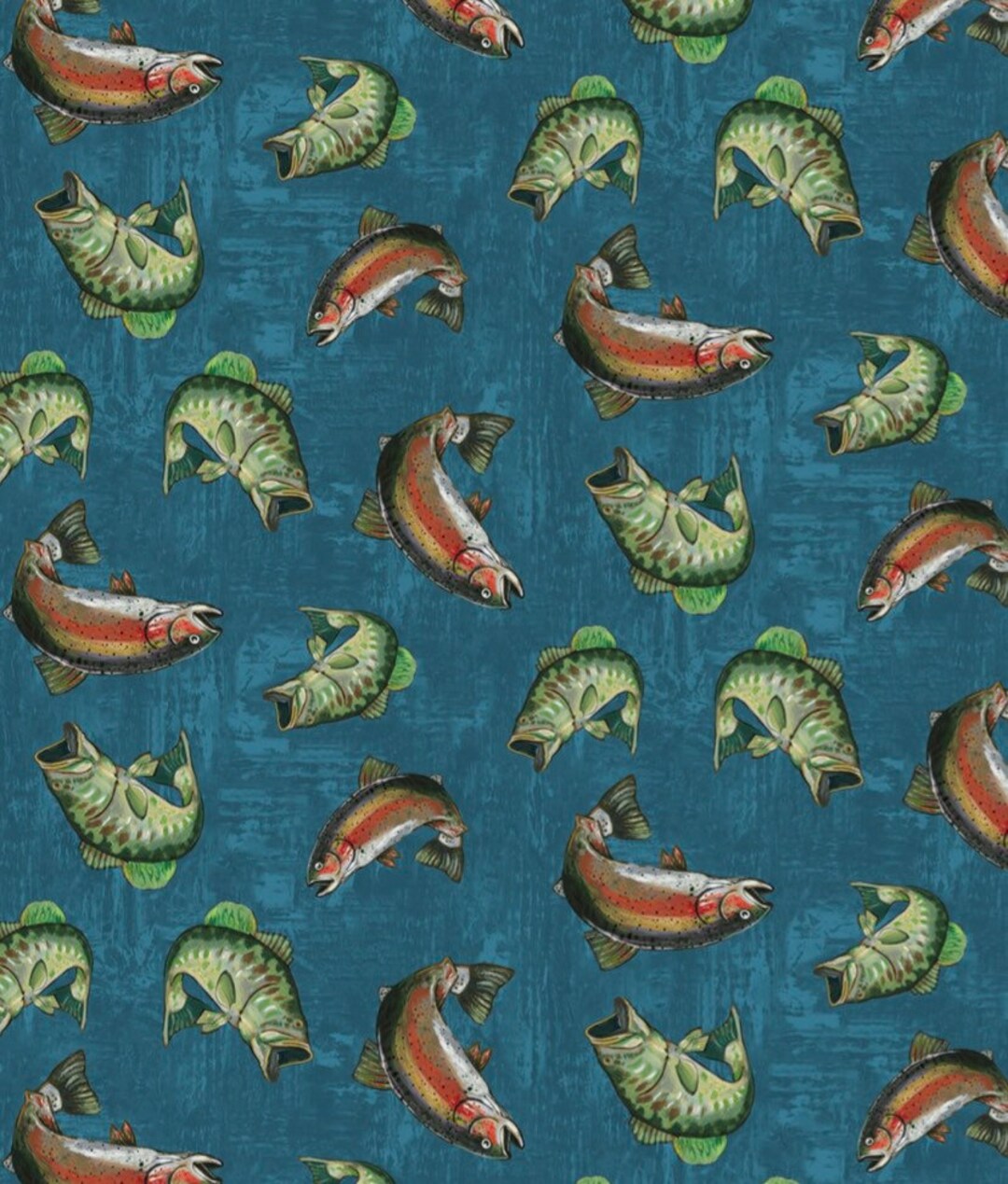 Lake Adventure Fabric Fish Fabric Fishing Fabric Wilmington Fabrics