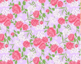 Fleurette Fabric | Vintage Rose Bouquet Fabric | Rose Garden Fabric | Rose Bouquet Fabric | Vintage Rose Fabric | Wilmington Prints