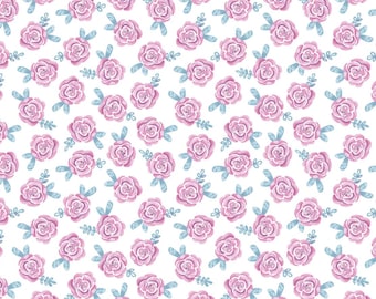 Dreamers Fabric | Rose Fabric | Pink Roses Fabric | Kanvas Fabric | Cotton Fabric