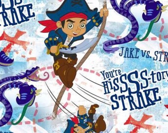 Disney Jake & the Neverland Pirates Fabric | Jake Fabric | Danger From the Deep Fabric | Disney Fabric | 100% cotton Fabric