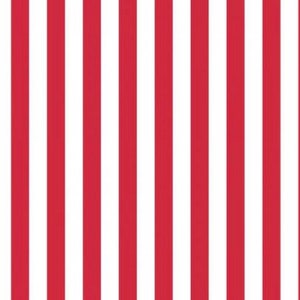 Red & White Stripes Fabric Stripes Fabric Striped Fabric Patriotic Fabric 100% Cotton Fabric image 1