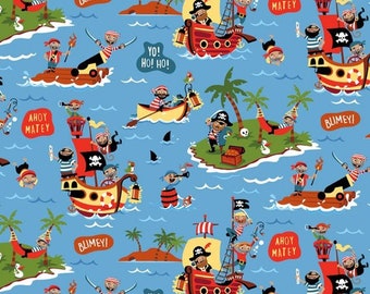 Riley Blake Fabric Pirate's Life Collection | Pirate Fabric | 100% cotton Fabric | 1/2 Yard