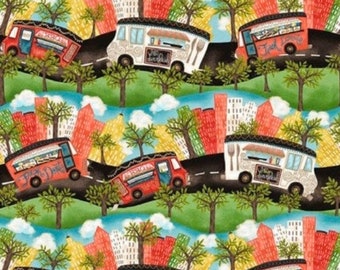 Food Truck Friday Fabric | Wild Wings Food Truck Friday Fabric | Food Truck Fabric | 100% cotton Fabric