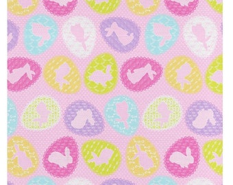 Bunny Eggs Easter Fabric | Easter Fabric | Bunny Fabric | Easter Egg Fabric | Cotton Fabric