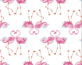 The Girls Collection Flamingle Fabric | Flamingo Fabric | Pink Flamingo Fabric | Camelot Fabrics | Cotton Fabric