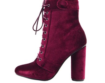 burgundy ladies boots uk